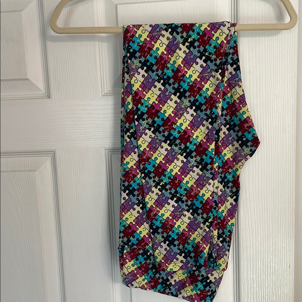 Colorful Puzzle Print Leggings